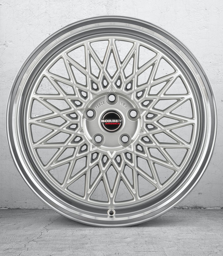 Borbet B - 19 inch X 8.5J 5 STUD - Silver with Polished Rim - SET OF 4 Borbet B - 19 inch X 8.5J 5 STUD - Silver with Polished Rim - SET OF 4
