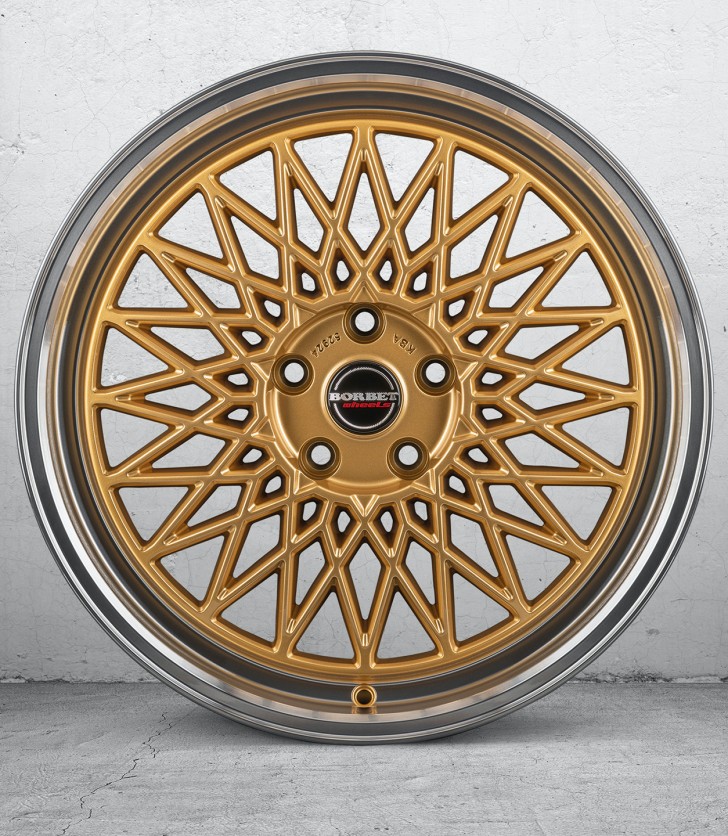 Borbet B - 20 inch X 8.5J 5 STUD - Gold with Polished Rim - SET OF 4 Borbet B - 20 inch X 8.5J 5 STUD - Gold with Polished Rim - SET OF 4