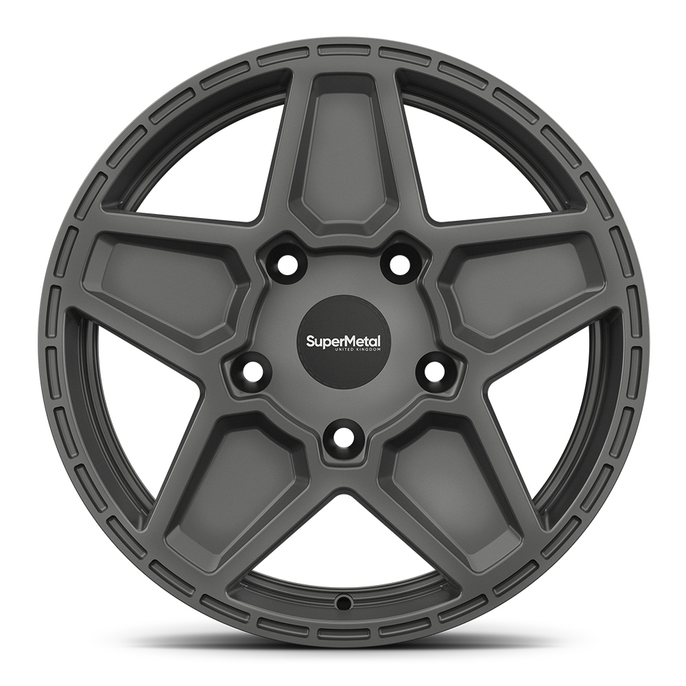 Supermetal Rocket - 18 inch X 8J - 5 x 160 ET45 - Ultra Matt Grey - Ford Transit Custom - SET OF 4 Supermetal Rocket - 18 inch X 8J - 5 x 160 ET45 - Ultra Matt Grey - Ford Transit Custom - SET OF 4