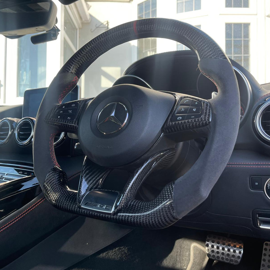 CT Carbon Mercedes AMG Carbon Fibre / Leather Steering Wheel CT Carbon Mercedes AMG Carbon Fibre / Leather Steering Wheel