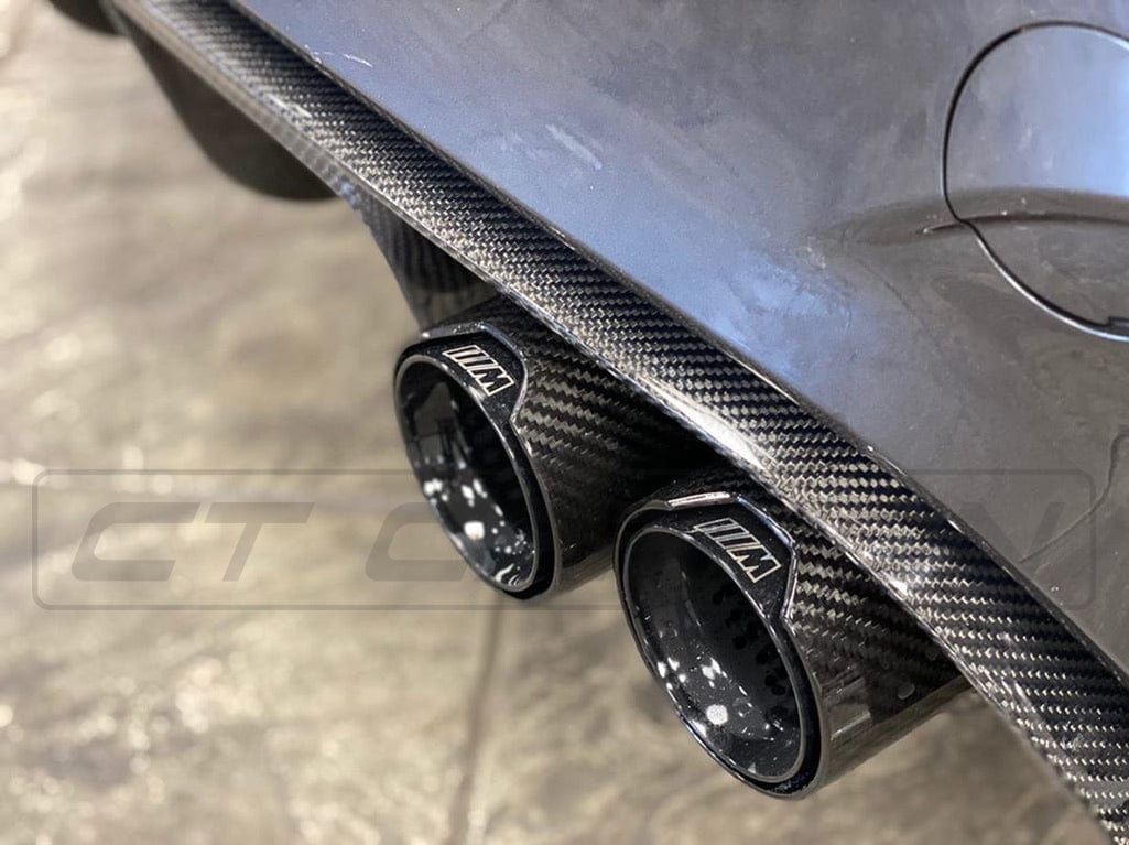 CT Carbon BMW M2 / M3 / M4 / M5 Carbon Exhaust Tips in Black (F10 / F80 / F82 / F83 / F87) - (SET OF 4) CT Carbon BMW M2 / M3 / M4 / M5 Carbon Exhaust Tips in Black (F10 / F80 / F82 / F83 / F87) - (SET OF 4)
