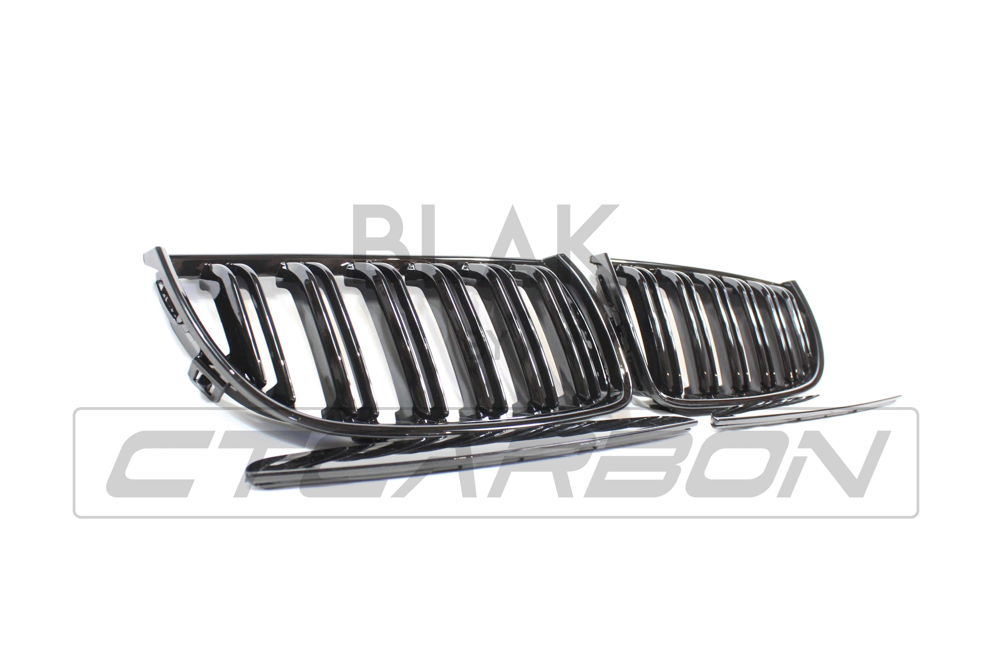 BMW 3 Series E90 Pre-LCI Double Slat Black Grille - BLAK By CT Carbon BMW 3 Series E90 Pre-LCI Double Slat Black Grille - BLAK By CT Carbon