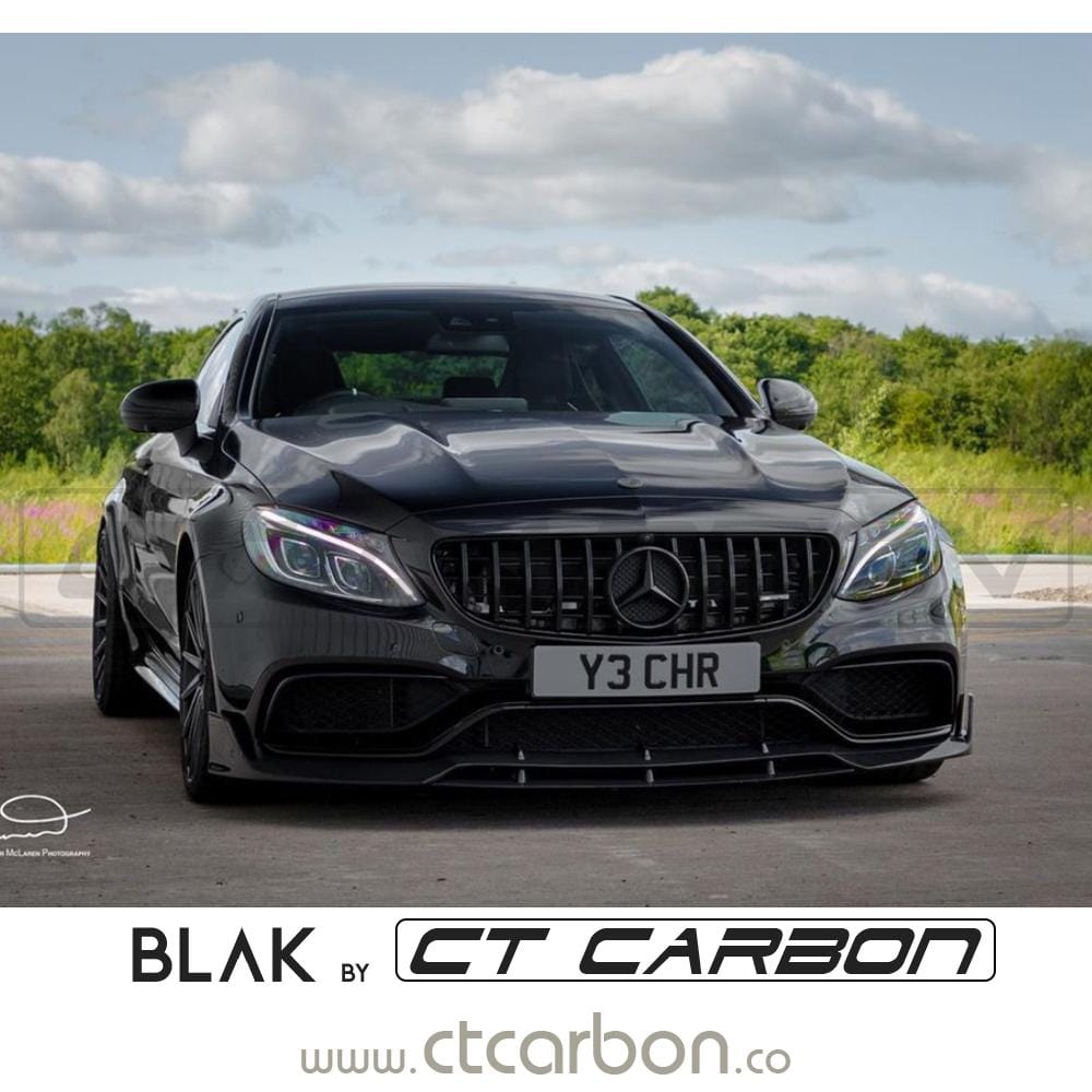 Mercedes C63 AMG W205 (2014-18) GT Black Grille (with Camera) - BLAK By CT Carbon Mercedes C63 AMG W205 (2014-18) GT Black Grille (with Camera) - BLAK By CT Carbon