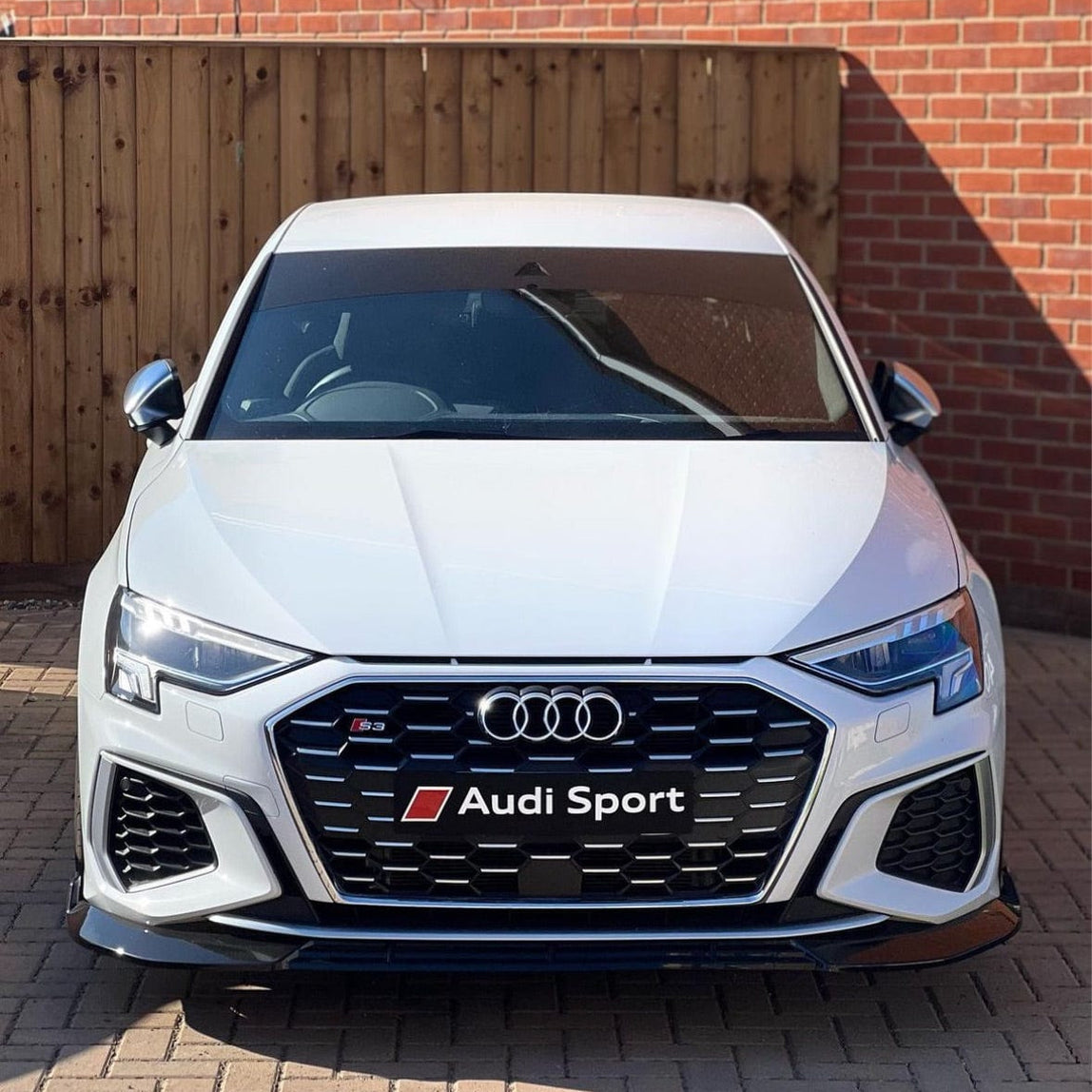 Audi S3 / A3 (8Y) S-Line Gloss Black Splitter- BLAK By CT Carbon Audi S3 / A3 (8Y) S-Line Gloss Black Splitter- BLAK By CT Carbon