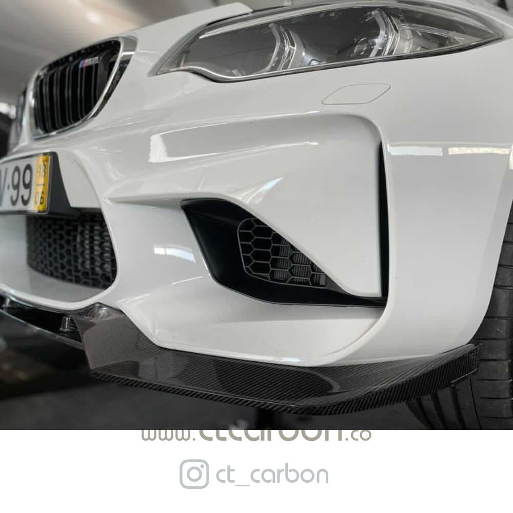 CT Carbon BMW M2 (F87) N55 Carbon Fibre Splitter - V Style CT Carbon BMW M2 (F87) N55 Carbon Fibre Splitter - V Style