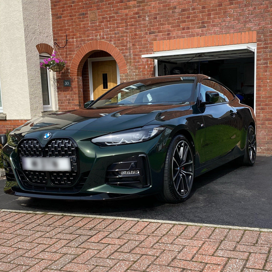 BMW 4 Series (G22 / G23) Gloss Black Splitter - MP Style - BLAK By CT Carbon BMW 4 Series (G22 / G23) Gloss Black Splitter - MP Style - BLAK By CT Carbon