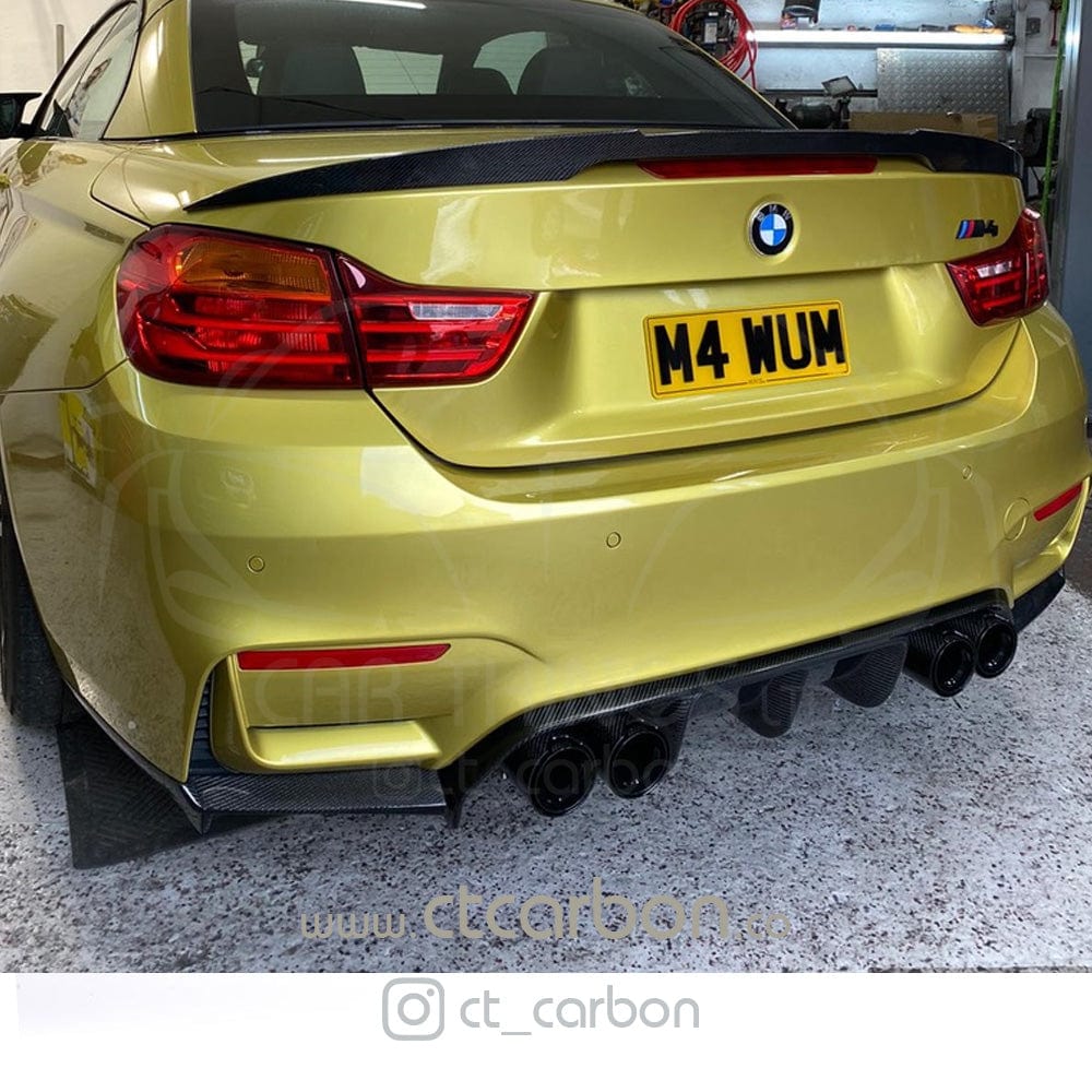 CT Carbon BMW M4 (F83) / 4 Series (F33) Carbon Fibre Spoiler - V Style CT Carbon BMW M4 (F83) / 4 Series (F33) Carbon Fibre Spoiler - V Style