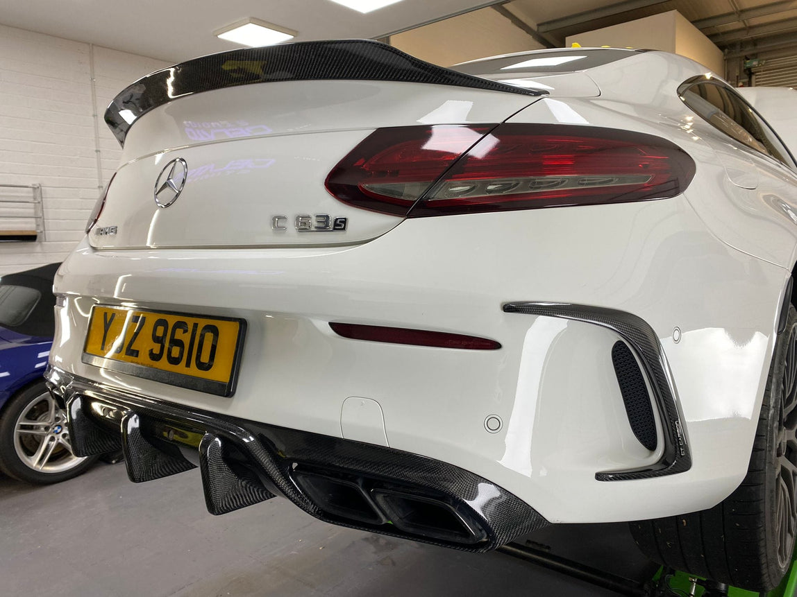 CT Carbon Mercedes W205 C63 / C63 Coupe 2DR Carbon Diffuser - OEM+ CT Style CT Carbon Mercedes W205 C63 / C63 Coupe 2DR Carbon Diffuser - OEM+ CT Style