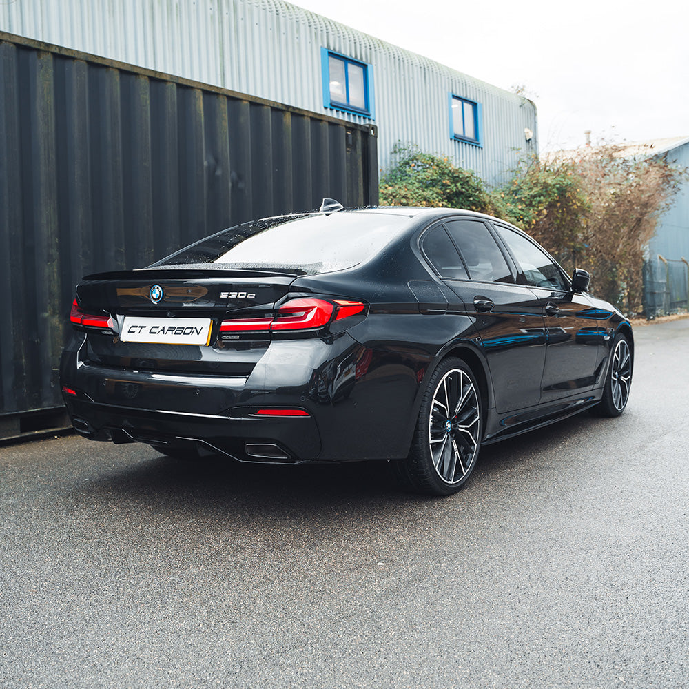 BMW 5 Series G30 / G31 Gloss Black Diffuser - MP Style - BLAK By CT Carbon BMW 5 Series G30 / G31 Gloss Black Diffuser - MP Style - BLAK By CT Carbon