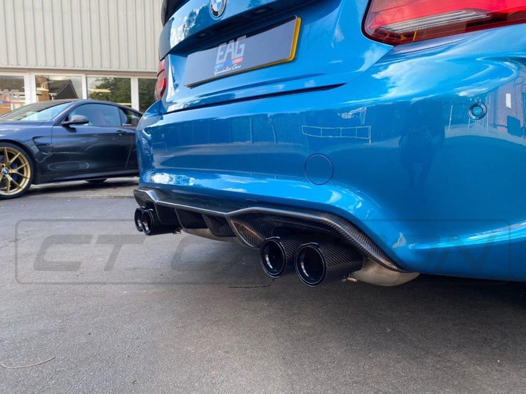 CT Carbon BMW M2 / M2C F87 Carbon Fibre Diffuser - AK Style CT Carbon BMW M2 / M2C F87 Carbon Fibre Diffuser - AK Style