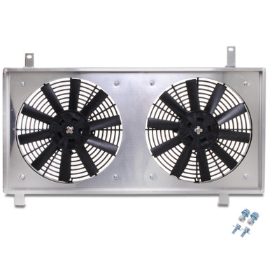 JapSpeed Universal Aluminium Radiator 11″ Straight Blade Fan Shroud Kit