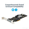 StarTech.com 4 Port PCI Express (PCIe) SuperSpeed USB 3.0 Card Adapter w/ 4 Dedicated 5Gbps Channels - UASP - SATA/LP4 Power - Add four USB 3.0 ports with four independent channels, LP/SATA power, and charging support to your PC through a PCI Express
