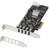 StarTech.com 4 Port PCI Express (PCIe) SuperSpeed USB 3.0 Card Adapter w/ 4 Dedicated 5Gbps Channels - UASP - SATA/LP4 Power - Add four USB 3.0 ports with four independent channels, LP/SATA power, and charging support to your PC through a PCI Express