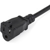 StarTech.com 3ft (1m) Piggyback Power Extension Cord, NEMA 5-15P to 2x NEMA 5-15R Cable, 16 AWG, 125V/15A, Outlet Saver Cord, UL Certified - 3ft piggyback extension cord - 1 to 2 outlet saver power cord reduces wear/tear - Attach bulky adapters to po