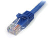 StarTech.com 3 ft Blue Snagless Cat5e UTP Patch Cable - Make Fast Ethernet network connections using this high quality Cat5e Cable, with Power-over-Ethernet capability - 3ft Cat5e Patch Cable - 3ft Cat 5e Patch Cable - 3ft Cat5e Patch Cord - 3ft RJ45