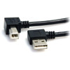 StarTech.com 3 ft A Right Angle to B Right Angle USB Cable - M/M - Connect USB 2.0 peripherals to your computer, for installation in narrow spaces - USB A to B Cable - 3ft Right Angle USB Cable - 3 ft Angled USB Cable - 3 foot USB Cable Male to Male 