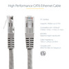 StarTech.com 2ft CAT6 Ethernet Cable - Gray Molded Gigabit - 100W PoE UTP 650MHz - Category 6 Patch Cord UL Certified Wiring/TIA - 2ft Gray CAT6 Ethernet cable delivers Multi Gigabit 1/2.5/5Gbps & 10Gbps up to 160ft - 650MHz - Fluke tested to ANSI/TI