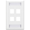 Black Box GigaStation2 4 Socket Network Faceplate - 4 x Socket(s) - White