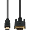 6ft HDMI 1.3 Male to DVI-D Single Link (18+1 pin) Male Black Cable For Resolution Up to 1920x1200 (WUXGA) - 100% compatible and guaranteed to work