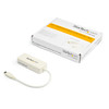 StarTech.com USB C to Gigabit Ethernet Adapter with USB A Port - White 1Gbps NIC USB 3.0/3.1 Type C to RJ45 Port/LAN Network Adapter TB3 - USB C Gigabit Ethernet adapter securely connects to wired network (LAN) using RJ45 on USB C or Thunderbolt 3 de