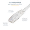 StarTech.com 1ft CAT6 Ethernet Cable - White Molded Gigabit - 100W PoE UTP 650MHz - Category 6 Patch Cord UL Certified Wiring/TIA - 1ft White CAT6 Ethernet cable delivers Multi Gigabit 1/2.5/5Gbps & 10Gbps up to 160ft - 650MHz - Fluke tested to ANSI/