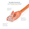 StarTech.com 25ft CAT6 Ethernet Cable - Orange Snagless Gigabit - 100W PoE UTP 650MHz Category 6 Patch Cord UL Certified Wiring/TIA - 25ft Orange CAT6 Ethernet cable delivers Multi Gigabit 1/2.5/5Gbps & 10Gbps up to 160ft - 650MHz - Fluke tested to A