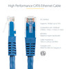 StarTech.com 10ft CAT6 Ethernet Cable - Blue Molded Gigabit - 100W PoE UTP 650MHz - Category 6 Patch Cord UL Certified Wiring/TIA - 10ft Blue CAT6 Ethernet cable delivers Multi Gigabit 1/2.5/5Gbps & 10Gbps up to 160ft - 650MHz - Fluke tested to ANSI/