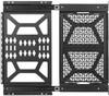 Atdec media storage sliding panel - Universal mounting hole pattern - For media and networking devices - Generous mounting area - Extended sliding distance - Removable mounting tray - Left or right side installation - All mounting hardware included
