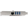 StarTech.com 3 Port PCI Express USB 3.0 Card + Gigabit Ethernet - 5Gbps - Running low on expansion slots? Merge USB 3.0 and GbE into a single PCIe combo card - 3 Port PCI Express USB 3.0 Card + Gigabit Ethernet - Fits Standard & Low-Profile PCs - UAS