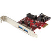 StarTech.com 4 Port PCI Express USB 3.0 Card - 5Gbps - 2 External & 2 Internal (IDC) - SATA Power - Add front or rear panel USB 3.0 ports to your computer case using USB 3.0 motherboard-style headers - 4 Port PCI Express USB 3.0 Card - 2 External & 2