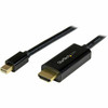 StarTech.com 6ft (2m) Mini DisplayPort to HDMI Cable, 4K 30Hz Video, Mini DP to HDMI Adapter/Converter Cable, mDP to HDMI Monitor/Display - 6.6ft Passive Mini DisplayPort to HDMI cable connects HDMI monitor/display - 4K 30Hz/1080p/7.1 Audio/HDCP 1.4/