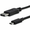 StarTech.com 3ft/1m USB C to DisplayPort 1.2 Cable 4K 60Hz - USB Type-C to DP Video Adapter Monitor Cable HBR2 - TB3 Compatible - Black - USB C to DisplayPort 1.2 Cable w/ 4K 60Hz/HBR2/5.1 Audio/HDCP 2.2/1.4 - Integrated video adapter minimizes signa