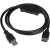 StarTech.com USB 3.0 to eSATA HDD / SSD / ODD Adapter Cable - 3ft eSATA Hard Drive to USB 3.0 Adapter Cable - SATA 6 Gbps - Add an eSATA storage device through a USB 3.0 port on your laptop or desktop - Hard Drive Cable Adapter - Hard Drive Cable to 