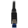StarTech.com 1m Black SuperSpeed USB 3.0 (5Gbps) Cable - Right Angle A to B - M/M - Connect USB 3.0 devices, even in hard to reach areas and tight spaces - USB to B Cable - USB 3.2 Gen 1 (5Gbps) AB Cable - 1m Right Angle USB 3.0 Cable - 3ft Angled US