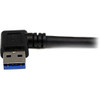 StarTech.com 1m Black SuperSpeed USB 3.0 (5Gbps) Cable - Right Angle A to B - M/M - Connect USB 3.0 devices, even in hard to reach areas and tight spaces - USB to B Cable - USB 3.2 Gen 1 (5Gbps) AB Cable - 1m Right Angle USB 3.0 Cable - 3ft Angled US