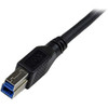 StarTech.com 1m Black SuperSpeed USB 3.0 (5Gbps) Cable - Right Angle A to B - M/M - Connect USB 3.0 devices, even in hard to reach areas and tight spaces - USB to B Cable - USB 3.2 Gen 1 (5Gbps) AB Cable - 1m Right Angle USB 3.0 Cable - 3ft Angled US