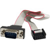 StarTech.com 16in 9 Pin Serial Male to 10 Pin Motherboard Header Panel Mount Cable - Turn a Motherboard IDC Serial Header into a Panel-Mountable 9-Pin RS232 Serial Connector - panel mount db9 - motherboard to rs232 - serial header -internal serial ca