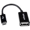 StarTech.com 5in Micro USB to USB OTG Host Adapter M/F - Connect your USB On-the-Go capable tablet computer or Smartphone to USB 2.0 devices (thumb drives, USB mouse or keyboard, etc.) - micro usb otg adapter - micro usb host otg cable - micro usb ot