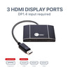 SIIG 8K 1x3 DisplayPort 1.4 to HDMI MST Hub Splitter - DisplayPort input to 3-port HDMI output - 32.4Gbps video bandwidth - Supports 4K HDR and HDCP 2.2 - Triple 4K DisplayPort 1.4 to HDMI MST Hub Splitter - Dual 4K 60Hz or Triple 4K 30Hz HDMI Monito