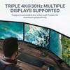 SIIG 8K 1x3 DisplayPort 1.4 to HDMI MST Hub Splitter - DisplayPort input to 3-port HDMI output - 32.4Gbps video bandwidth - Supports 4K HDR and HDCP 2.2 - Triple 4K DisplayPort 1.4 to HDMI MST Hub Splitter - Dual 4K 60Hz or Triple 4K 30Hz HDMI Monito