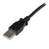 StarTech.com 3m USB 2.0 A to Left Angle B Cable - M/M - Connect hard-to-reach USB 2.0 peripherals, for installation in narrow spaces - USB Printer Cable - 3m USB A to B Cable - Angled USB Cable - Left Angle USB Cable - Cord - 1x USB 'A' (M), 1x USB '