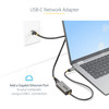 StarTech.com USB-C to Ethernet Adapter, 10/100/1000 Mbps, Gigabit Network Adapter, ASIX AX88179A, 1ft/30cm Cable, Windows/macOS/Linux - This USB to RJ45 adapter supports up to Gigabit speeds and supports 10/100/1000 Mbps network speeds - Built-in 11.