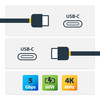 StarTech.com 2m 6 ft USB C Cable with Power Delivery (3A) - M/M - USB 3.0 - USB-IF Certified - USB 3.0 Type C Cable - USB 3.2 Gen 1(5Gbps) - Charge, sync & power USB Type C devices - USB-IF Certified - USB 3.2 Gen 1 Type-C Cable - Power your USB Type