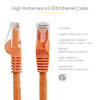 StarTech.com 6ft CAT6 Ethernet Cable - Orange Snagless Gigabit - 100W PoE UTP 650MHz Category 6 Patch Cord UL Certified Wiring/TIA - 6ft Orange CAT6 Ethernet cable delivers Multi Gigabit 1/2.5/5Gbps & 10Gbps up to 160ft - 650MHz - Fluke tested to ANS