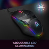 iMouse X5 - 6400 DPI, RGB illuminated Gaming Mouse - 6 level adjustable DPI up to 6400 - 7 buttons - adjustable weight - RGB chromatic lighting