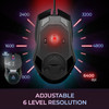 iMouse X5 - 6400 DPI, RGB illuminated Gaming Mouse - 6 level adjustable DPI up to 6400 - 7 buttons - adjustable weight - RGB chromatic lighting