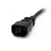 StarTech.com 1ft (0.3m) Power Extension Cord, IEC C14 to NEMA 5-15R, 10A 125V, 18AWG, Black, Outlet Extension Cable for Power Supplies - AC power extension cord 1ft (0.3m) 18AWG power supply extension cable IEC 60320 C14 to NEMA 5-15R; 125V at 10A; U