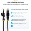 StarTech.com 6 in CAT6 Cable - Slim CAT6 Patch Cord - Blue Snagless RJ45 Connectors - Gigabit Ethernet Cable - 28 AWG - LSZH (N6PAT6INBLS) - Slim CAT6 cable is 36% thinner than a standard CAT 6 network cable - Patch cable is tested to comply with Cat