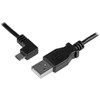 StarTech.com 0.5 m Left Angle Micro USB Cable - Charge and Sync Cable - USB to Micro USB - 24 AWG - Charge newer phones and tablets efficiently, with up to 2.4 amps of power - 0.5m Left Angle Micro USB Cable / USB to Micro USB / 50cm USB Charge Cable