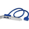 StarTech.com 2 Port USB 3.0 (5Gbps) A Female Slot Plate Adapter - Add 2 USB 3.0 A Female Ports to the Back of your Computer - usb 3.0 plate - USB 3.2 Gen 1 (5Gbps) - usb 3.0 bracket - usb 3.0 header - usb 3.0 header adapter - usb 3.0 motherboard adap